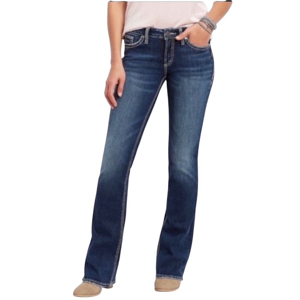 Silver Jeans Suki Surplus Women's Dark Flap Pocket Boot Cut Jeans 29x30